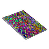 abstracte veelkleurige lijnen notitieboek (Rechterzijde)