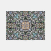 Abstracte veelkleurige vetplant rozet fleece deken (Voorkant (Horizontaal))