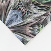 Abstracte veelkleurige vetplant rozet fleece deken (Hoek)