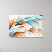 Abstracte Veer Stroom – Zachte Elegantie Canvas Afdruk (Voorkant)
