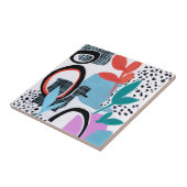 Abstracte veldslag tegeltje (Zijkant)