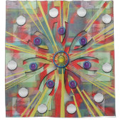 Abstracte ventilator douchegordijn (Voorkant)