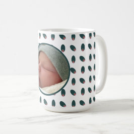 Abstracte veren donker koffiemok