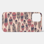 Abstracte veren: kleurrijke  achtergrond. Case-Mate iPhone case (Achterkant (horizontaal))
