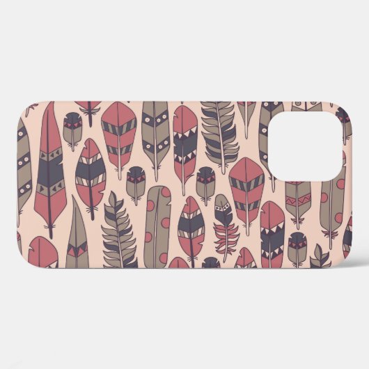 Abstracte veren: kleurrijke  achtergrond. Case-Mate iPhone case (Achterkant (horizontaal))