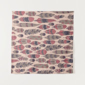 Abstracte veren: kleurrijke achtergrond. wandkleed (Voorkant (horizontaal))