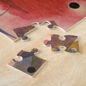 Abstracte verf binnenste simuleren legpuzzel (Zijkant)