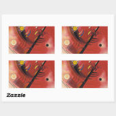 Abstracte verf binnenste simuleren rechthoekige sticker (Vel)