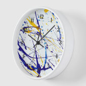 Abstracte verf blauw en gouden spatten (Hoek)