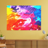 Abstracte verf canvas afdruk (Insitu (Woonkamer))