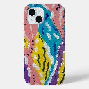 Abstracte verf in kleur en stroom