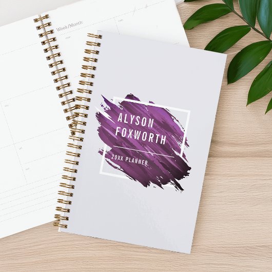 Abstracte verf Logo op maat Planner