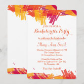 Abstracte verf met waterkleur vrijgezellenfeest kaart (Voorkant / Achterkant)