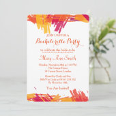 Abstracte verf met waterkleur vrijgezellenfeest kaart (Staand voorkant)