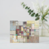 Abstracte verf van dagroosterrooster briefkaart (Staand voorkant)