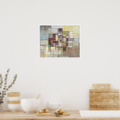 Abstracte verf van dagroosterrooster poster (Keuken)