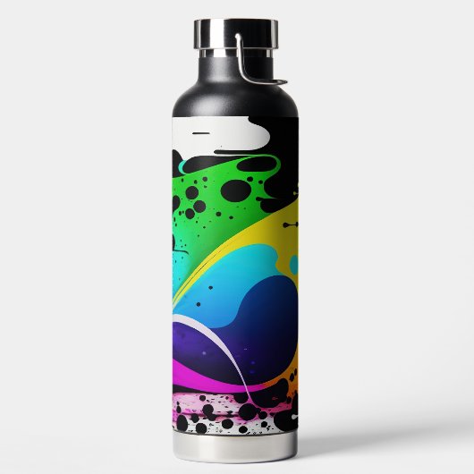 Abstracte verf waterfles (Links)