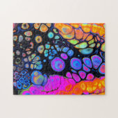 abstracte verfdraden regenboogvermengde psychedeli legpuzzel (Horizontaal)