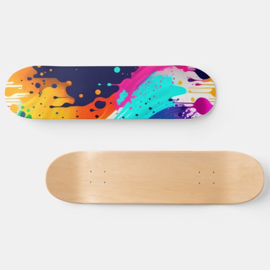 Abstracte verfdrip skateboard (Horizontaal)