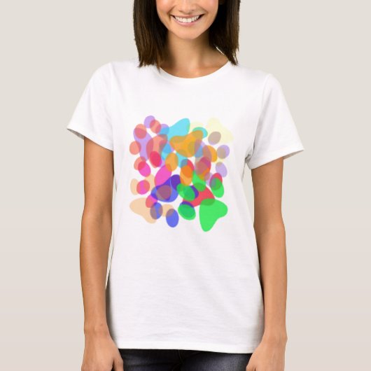 Abstracte verfdrukken Licht Shirt Vrouw (Voorkant)