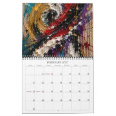 Abstracte verfexplosie 2027 kalender (Feb 2027)