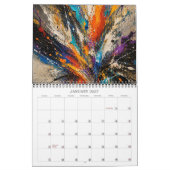 Abstracte verfexplosie 2027 kalender (Jan 2027)