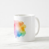 Abstracte Verfkleur Keramische Mok - Artistiek en (Voorkant rechts)