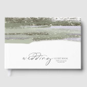 Abstracte Verflijnen Wedding ID886 Gastenboek (Voorkant)