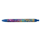 Abstracte verfplaat blauwe inkt pen (Voorkant)