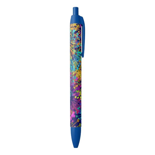 Abstracte verfplaat blauwe inkt pen (Achterkant (Verticaal))