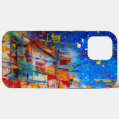 Abstracte verfplaat Case-Mate iPhone case (Achterkant (horizontaal))