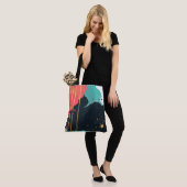 Abstracte verfplaat draagtas (Op model)