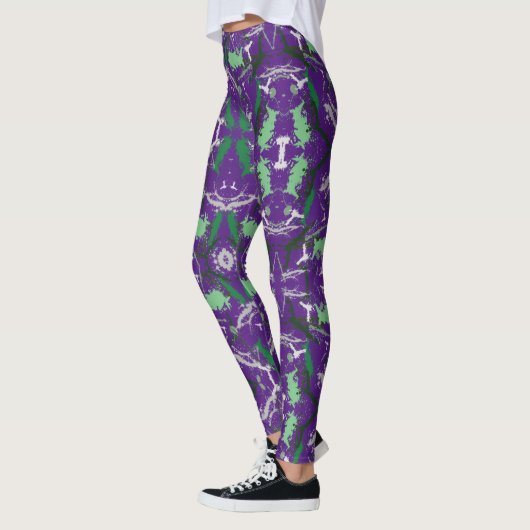 Abstracte verfplaat leggings (Links)