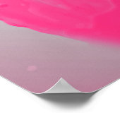 Abstracte verfplaat met roze ventilator poster (Hoek)