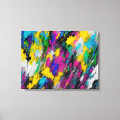 Abstracte verfspatten canvas afdruk (Voorkant)