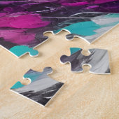 Abstracte verfspatten legpuzzel (Zijkant)