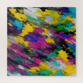 Abstracte verfspatten legpuzzel (Horizontaal)