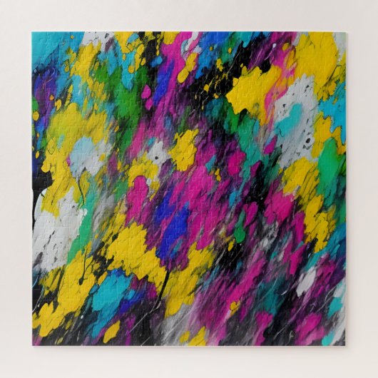 Abstracte verfspatten legpuzzel (Verticaal)