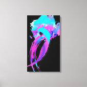 Abstracte Verfspetter Lila Borstroller 2 Canvas Afdruk (Voorkant)