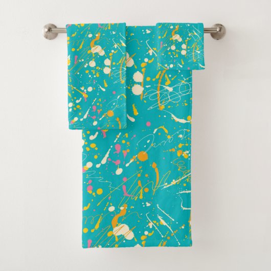 Abstracte verfsplaat bad handdoek (Insitu)