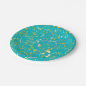 Abstracte verfsplaat papieren bordje (Gekanteld)