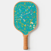 Abstracte verfsplaat pickleball paddle (Voorkant)