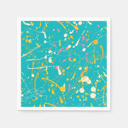 Abstracte verfsplaat servet (Voorkant)