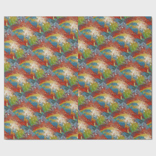 abstracte verfsplatters cadeaupapier
