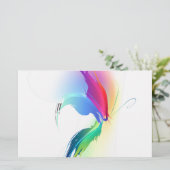 Abstracte verfsplattervlinder briefpapier (Staand voorkant)