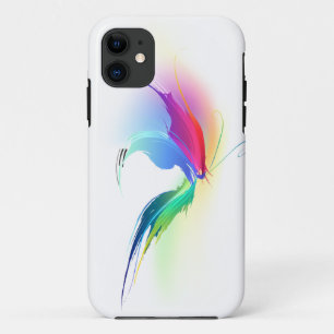 Abstracte verfsplattervlinder iPhone 11 hoesje