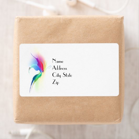 Abstracte verfsplattervlinder etiket (Insitu)