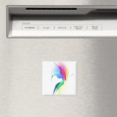 Abstracte verfsplattervlinder magneet (Insitu (Vaatwasser))