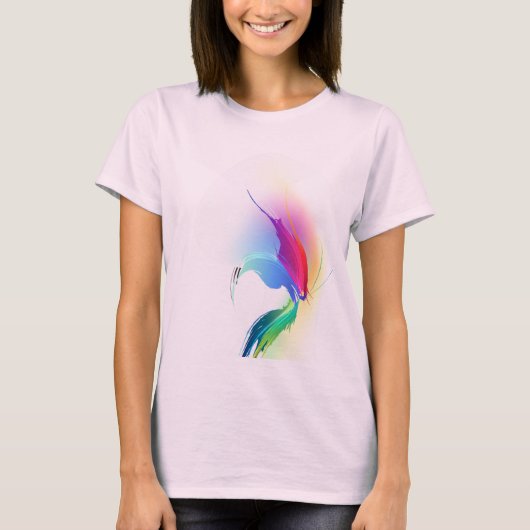 Abstracte verfsplattervlinder t-shirt (Voorkant)