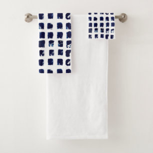 Abstracte verfstip vierkante boho badhanddoek set bad handdoek